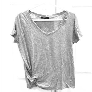 Gray v-neck t shirt